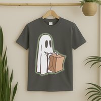 Funny Halloween Ghost with Candy Bag T-Shirt