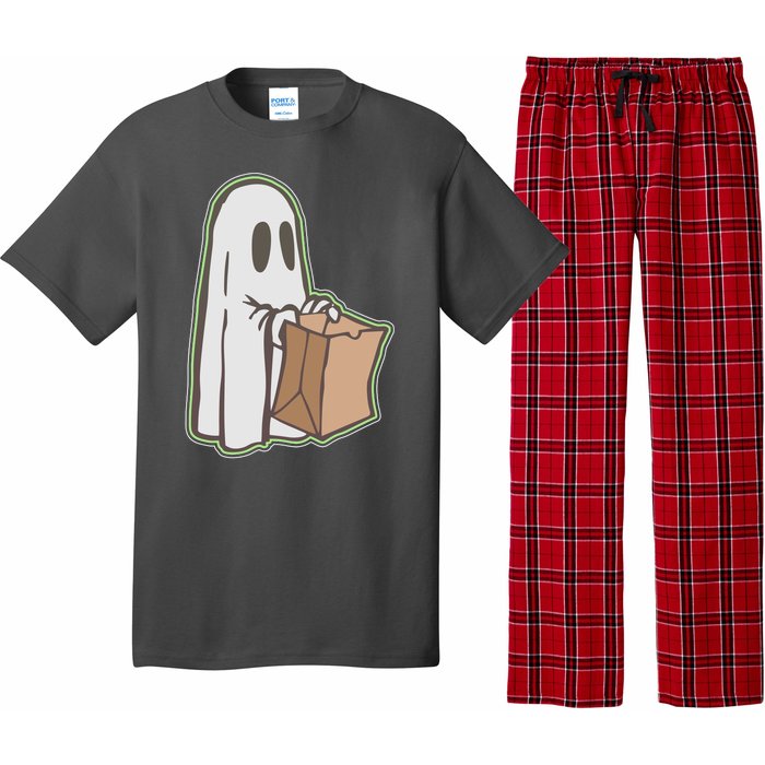 Funny Halloween Ghost with Candy Bag Pajama Set