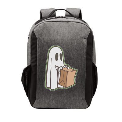 Funny Halloween Ghost with Candy Bag Vector Backpack
