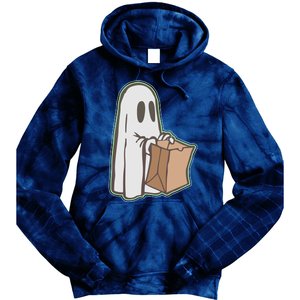 Funny Halloween Ghost with Candy Bag Tie Dye Hoodie