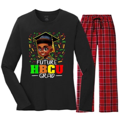 Future Hbcu Graduation Black Boy Grad Hbcu Women's Long Sleeve Flannel Pajama Set 