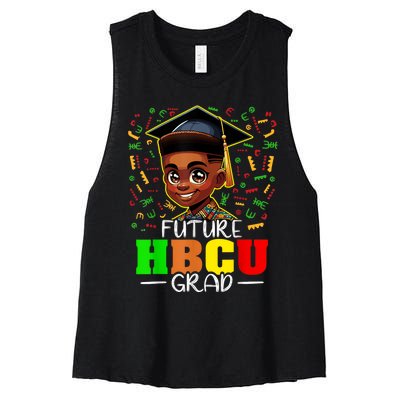 Future Hbcu Graduation Black Boy Grad Hbcu Women's Racerback Cropped Tank