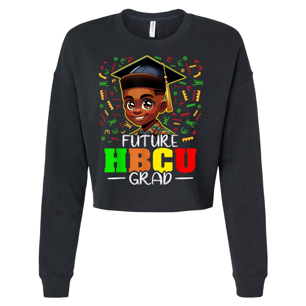 Future Hbcu Graduation Black Boy Grad Hbcu Cropped Pullover Crew