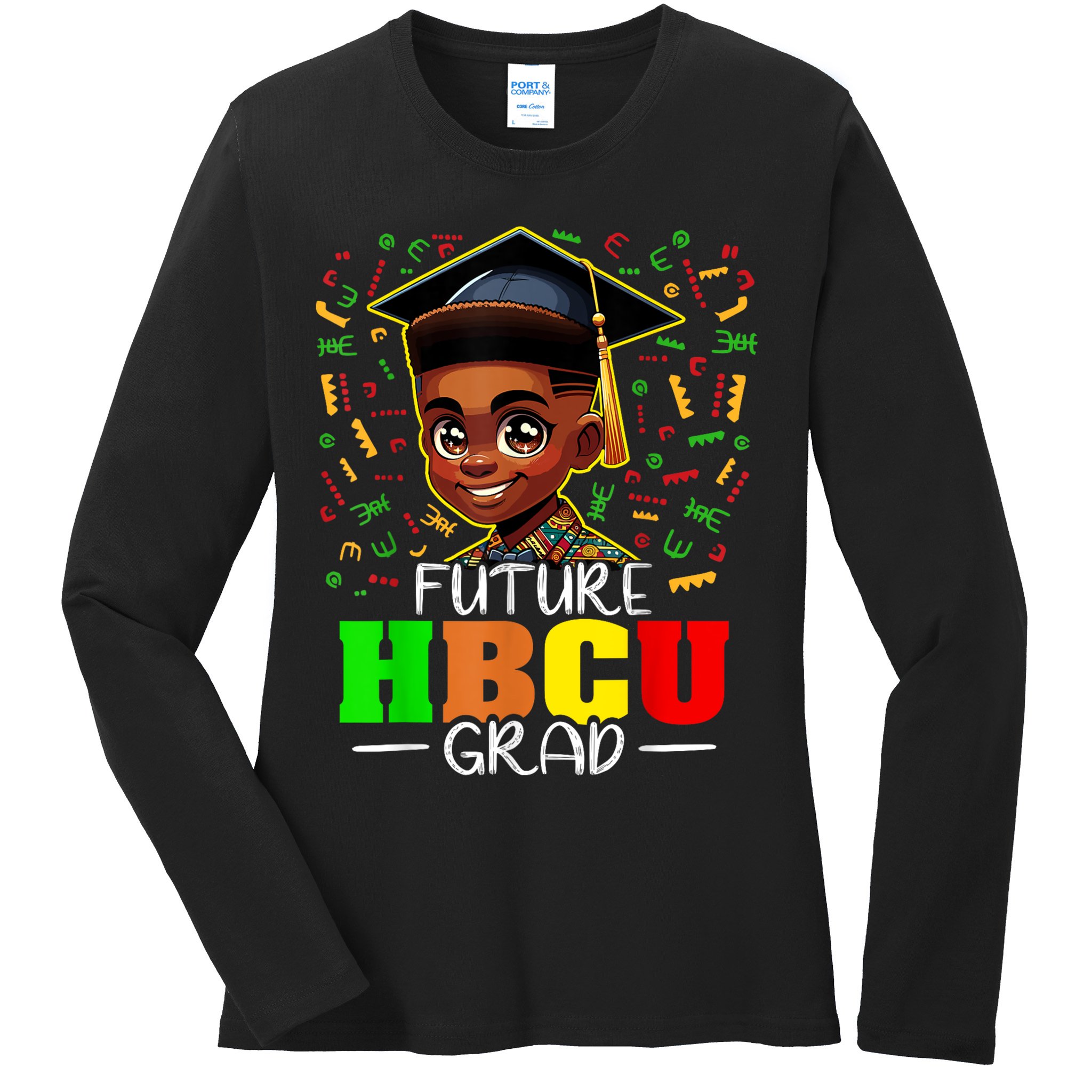 Future Hbcu Graduation Black Boy Grad Hbcu Ladies Long Sleeve Shirt
