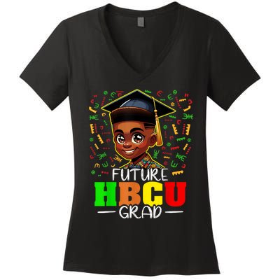 Future Hbcu Graduation Black Boy Grad Hbcu Women's V-Neck T-Shirt