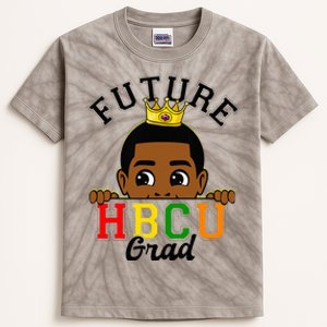 Future HBCU Grad Afro BHM Black King College Graduation Kids Tie-Dye T-Shirt