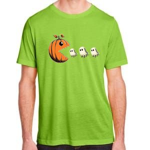 Funny Halloween Gamer Pumpkin Eating Ghosts Game Gift Adult ChromaSoft Performance T-Shirt