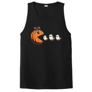 Funny Halloween Gamer Pumpkin Eating Ghosts Game Gift PosiCharge Competitor Tank