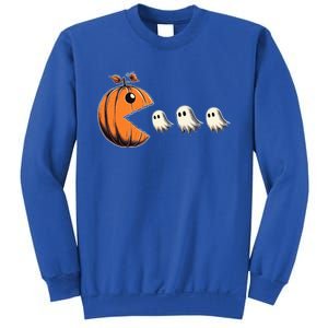 Funny Halloween Gamer Pumpkin Eating Ghosts Game Gift Sweatshirt