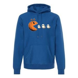 Funny Halloween Gamer Pumpkin Eating Ghosts Game Gift Premium Hoodie