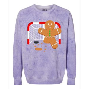 Funny Hockey Goalie Gingerbread Christmas Great Gift Colorblast Crewneck Sweatshirt