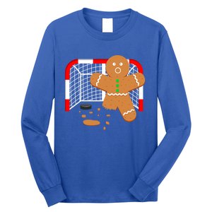 Funny Hockey Goalie Gingerbread Christmas Great Gift Long Sleeve Shirt