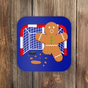 Funny Hockey Goalie Gingerbread Christmas Great Gift Coaster