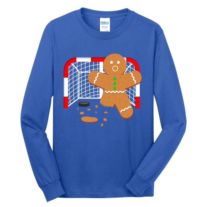 Funny Hockey Goalie Gingerbread Christmas Great Gift Tall Long Sleeve T-Shirt