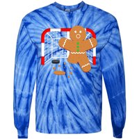 Funny Hockey Goalie Gingerbread Christmas Great Gift Tie-Dye Long Sleeve Shirt