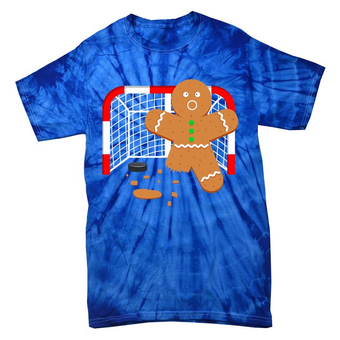 Funny Hockey Goalie Gingerbread Christmas Great Gift Tie-Dye T-Shirt