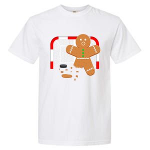 Funny Hockey Goalie Gingerbread Christmas Great Gift Garment-Dyed Heavyweight T-Shirt