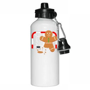 Funny Hockey Goalie Gingerbread Christmas Great Gift Aluminum Water Bottle