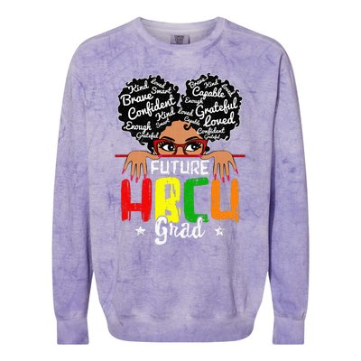 Future HBCU Grad Affirmation HBCU Future Black College Colorblast Crewneck Sweatshirt