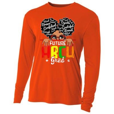 Future HBCU Grad Affirmation HBCU Future Black College Cooling Performance Long Sleeve Crew