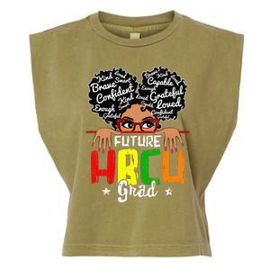 Future HBCU Grad Affirmation HBCU Future Black College Garment-Dyed Women's Muscle Tee