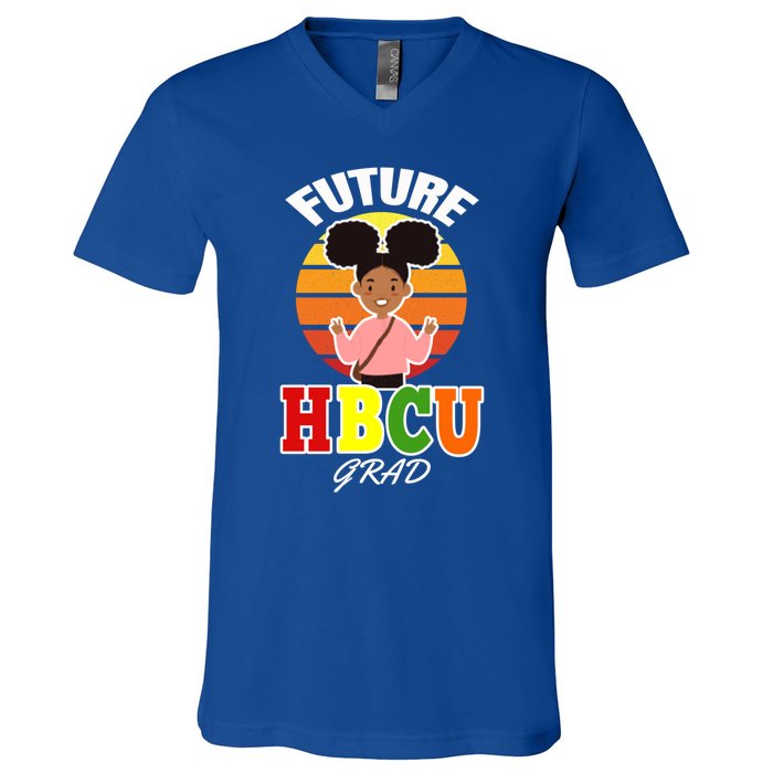 Future Hbcu Grad Graduation Historically Black College Funny Gift V-Neck T-Shirt