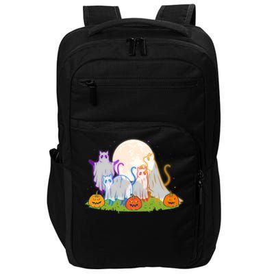 Funny Halloween Ghost Cats Impact Tech Backpack