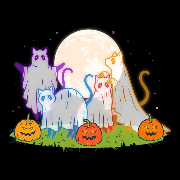 Funny Halloween Ghost Cats Zip Tote Bag