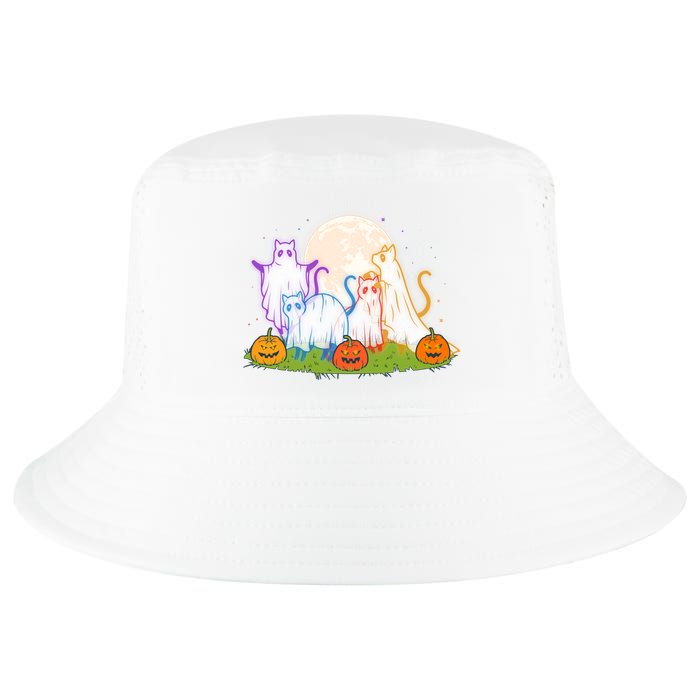 Funny Halloween Ghost Cats Cool Comfort Performance Bucket Hat