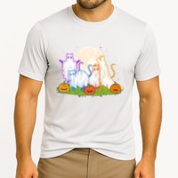 Funny Halloween Ghost Cats Cooling Performance Crew T-Shirt