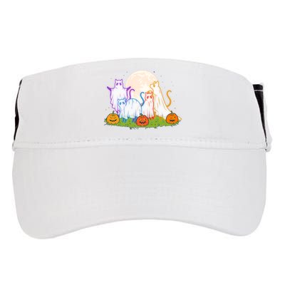 Funny Halloween Ghost Cats Adult Drive Performance Visor