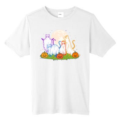 Funny Halloween Ghost Cats Tall Fusion ChromaSoft Performance T-Shirt