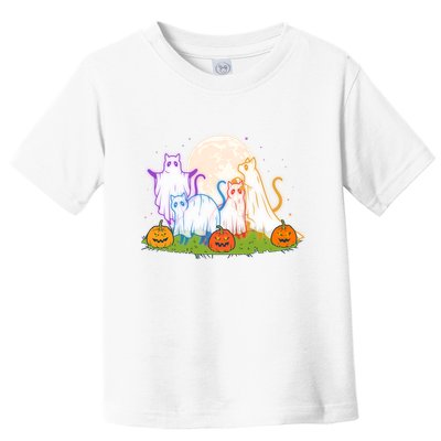 Funny Halloween Ghost Cats Toddler T-Shirt