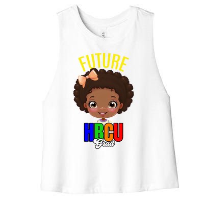 Future Hbcu Grad Graduation Historically Black College Gift Women's Racerback Cropped Tank