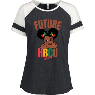 Future HBCU Grad Graduation Historically Black College Girl Enza Ladies Jersey Colorblock Tee