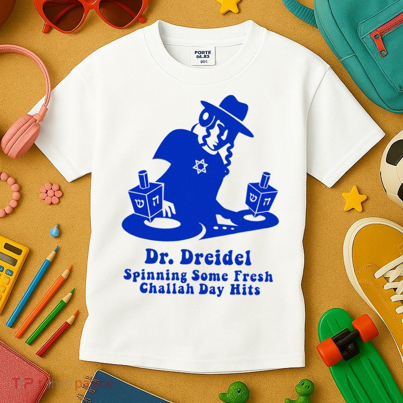 Funny Hanukkah Gift Chanukah DJ Dr. Dreidel Party  Kids T-Shirt