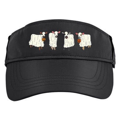 Funny Halloween Ghost Cows Trick Or Treat Cow Lover Adult Drive Performance Visor