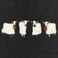 Funny Halloween Ghost Cows Trick Or Treat Cow Lover Adult Drive Performance Visor