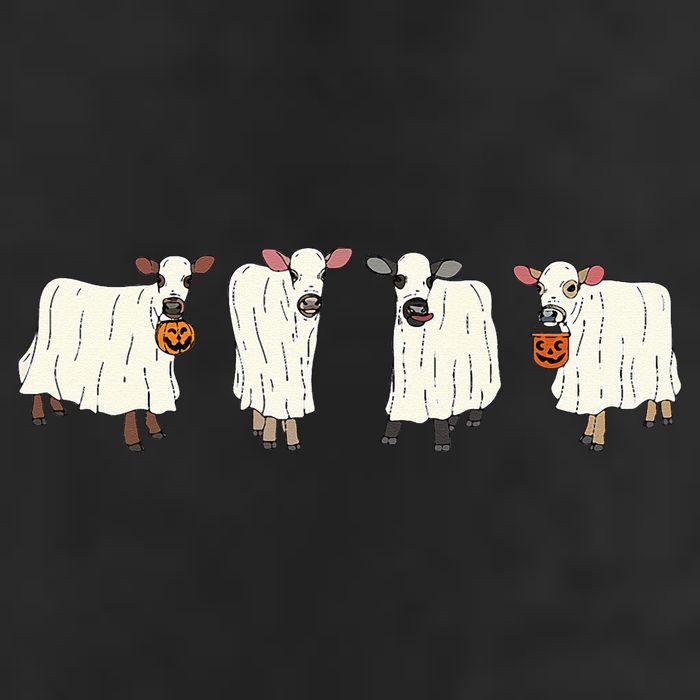 Funny Halloween Ghost Cows Trick Or Treat Cow Lover Adult Drive Performance Visor