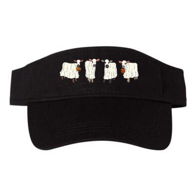 Funny Halloween Ghost Cows Trick Or Treat Cow Lover Visor