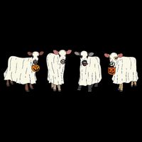 Funny Halloween Ghost Cows Trick Or Treat Cow Lover Wool Snapback Cap