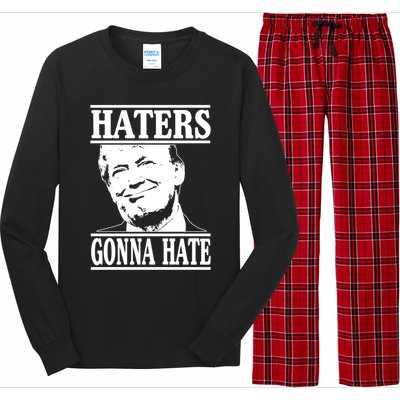 Funny Haters Gonna Hate Donald Trump Gift Presidenmeaningful Gift Long Sleeve Pajama Set