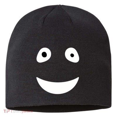 Funny Halloween Ghost Face Retro Spooky Sustainable Beanie
