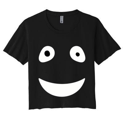 Funny Halloween Ghost Face Retro Spooky Crop Top
