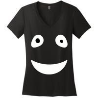 Funny Halloween Ghost Face Retro Spooky Women's V-Neck T-Shirt