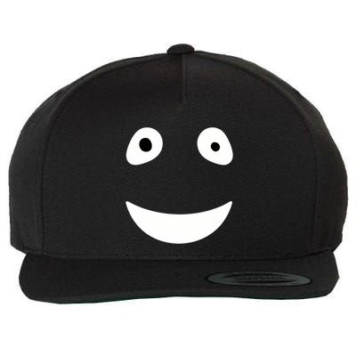 Funny Halloween Ghost Face Retro Spooky Wool Snapback Cap