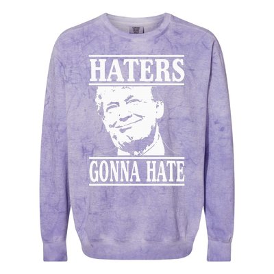 Funny Haters Gonna Hate Donald Trumppresident Colorblast Crewneck Sweatshirt