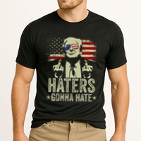 Funny Haters Gonna Hate President Donald Trump Middle Finger Cooling Performance Crew T-Shirt