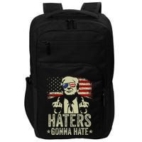 Funny Haters Gonna Hate President Donald Trump Middle Finger Impact Tech Backpack
