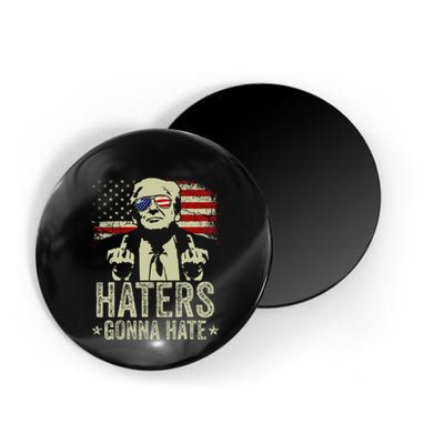 Funny Haters Gonna Hate President Donald Trump Middle Finger Magnet